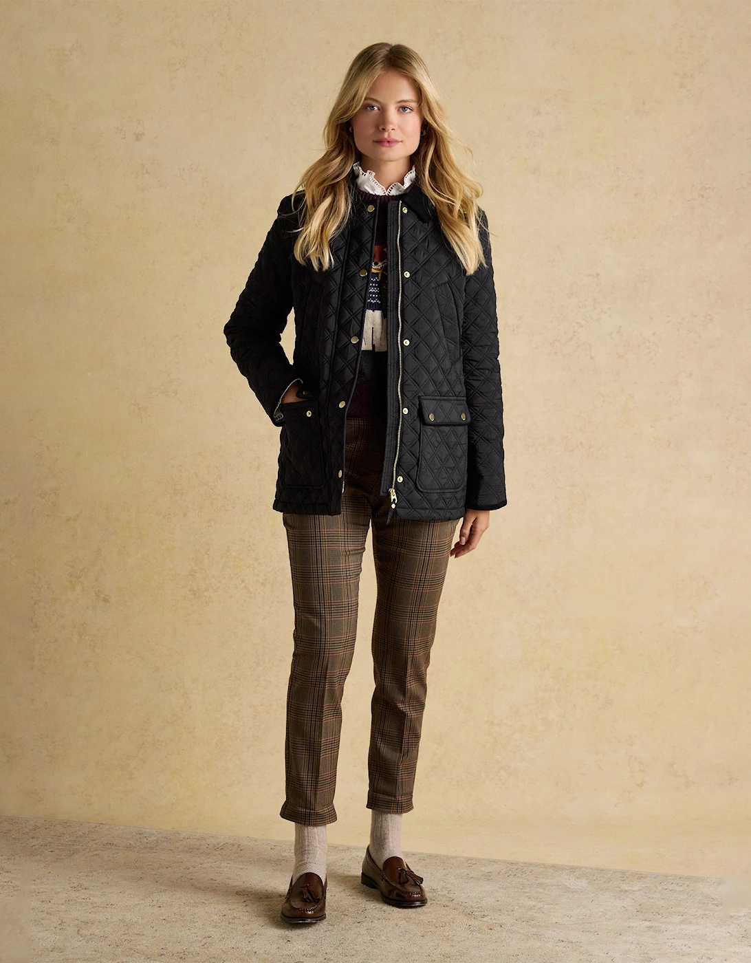 BEATRIX Womens Heritage Quilted Coat Black