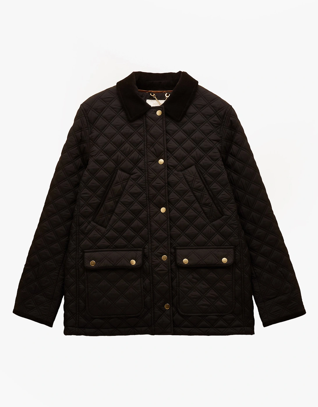 Women's Joules BEATRIX Womens Heritage Quilted Coat Black - Size: 8