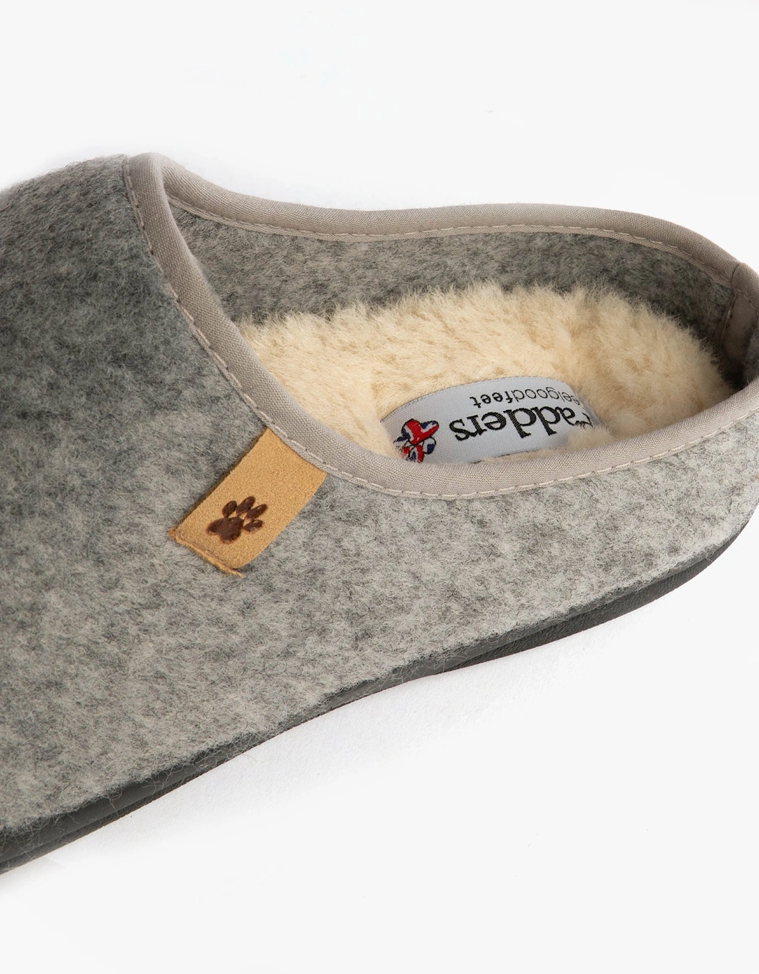 FELIX Mens Mule Slippers Grey