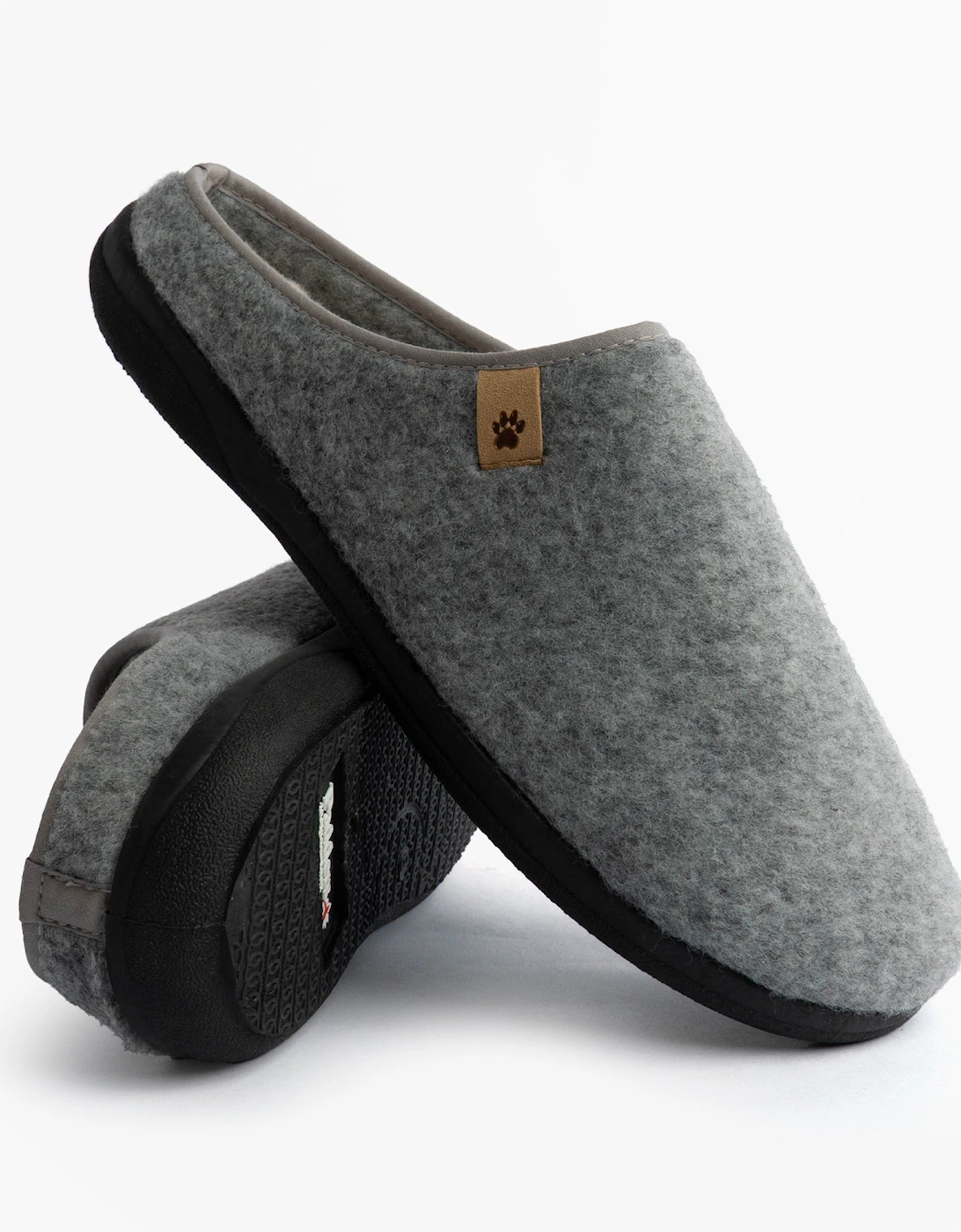 FELIX Mens Mule Slippers Grey