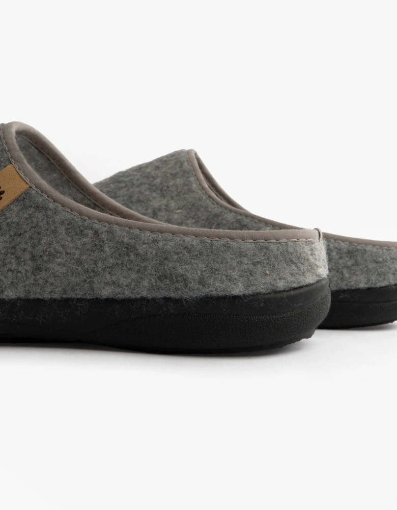 FELIX Mens Mule Slippers Grey
