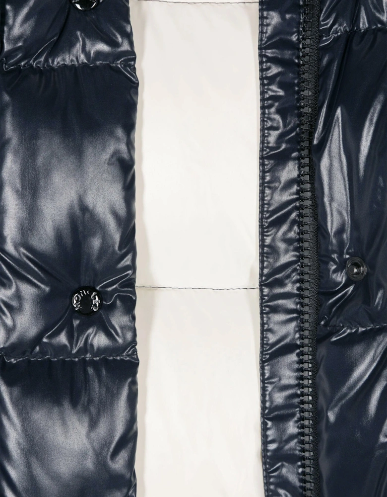 Enfant Girls Down Padded Parana Jacket in Navy