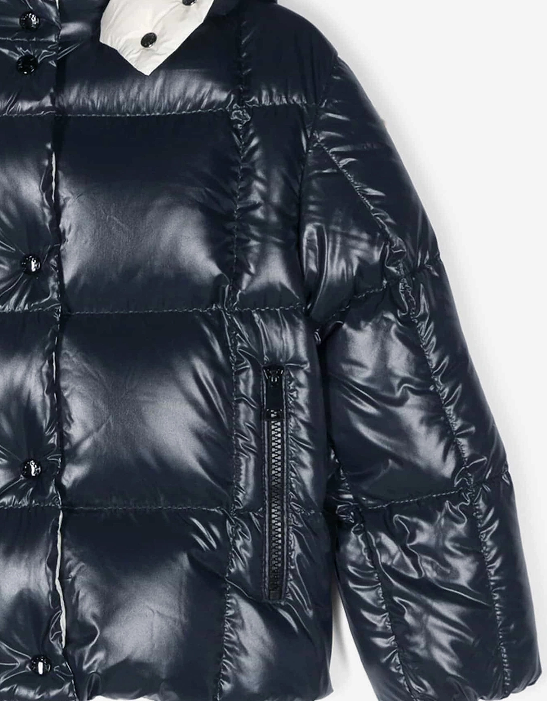 Enfant Girls Down Padded Parana Jacket in Navy