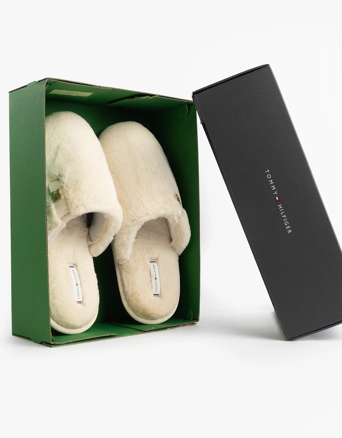 TH FAUX FUR HOUSE SH Womens Slippers Ancient White