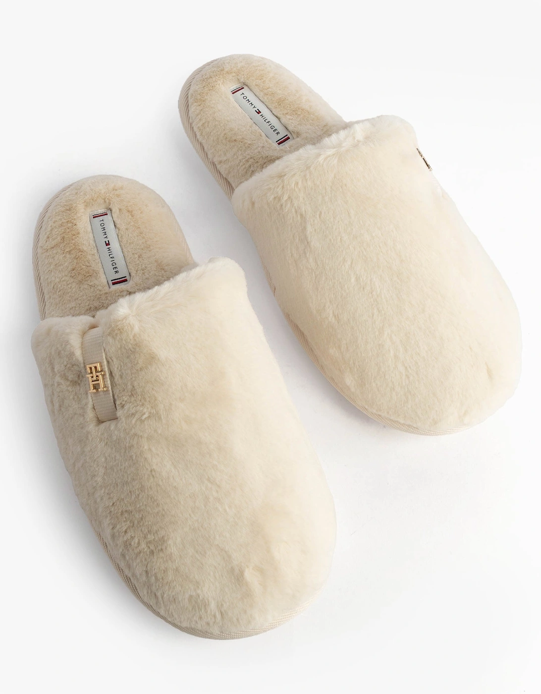 TH FAUX FUR HOUSE SH Womens Slippers Ancient White