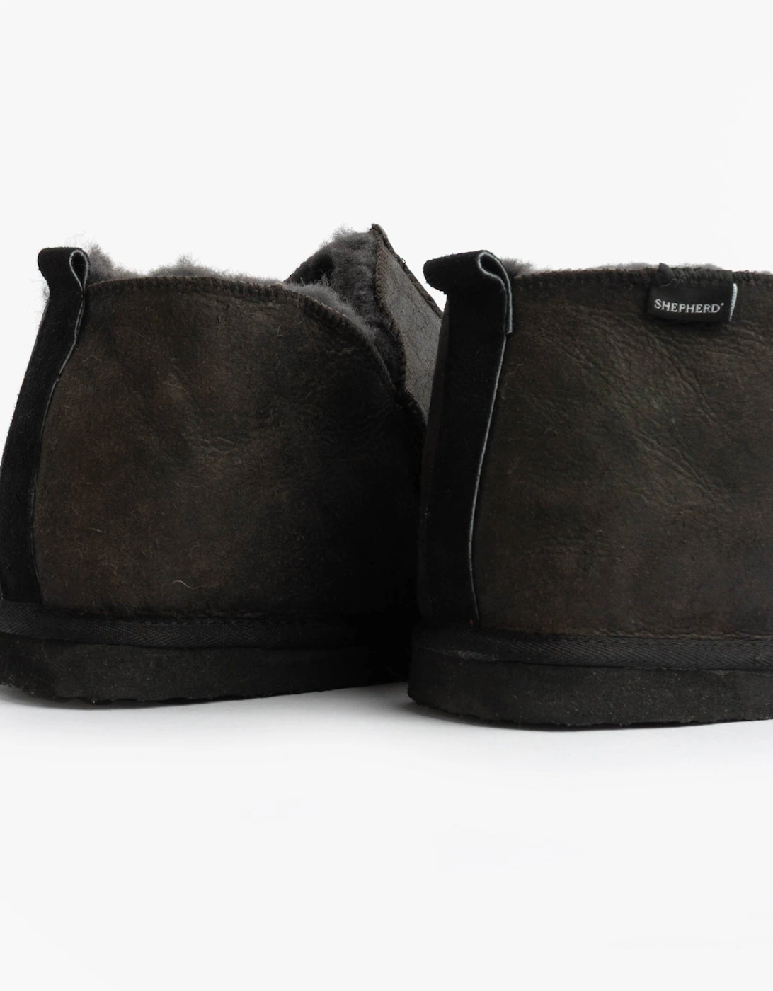 ANTON Mens Slippers Matt Black