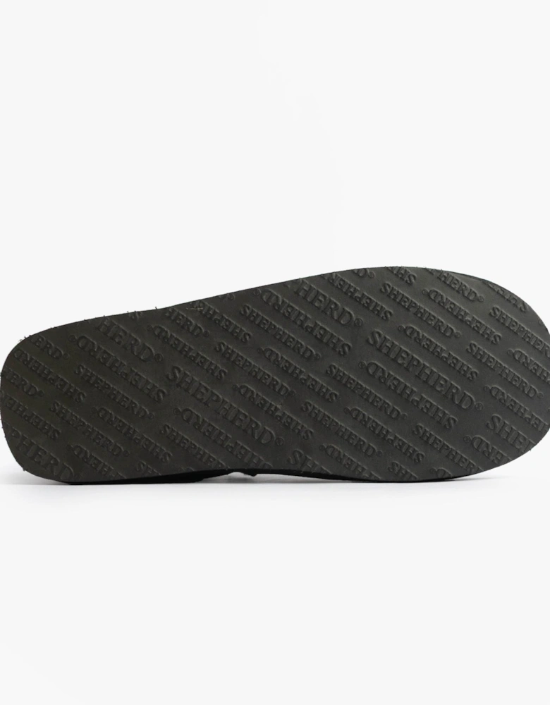 ANTON Mens Slippers Matt Black