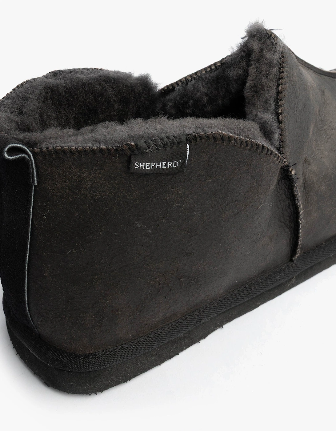 ANTON Mens Slippers Matt Black