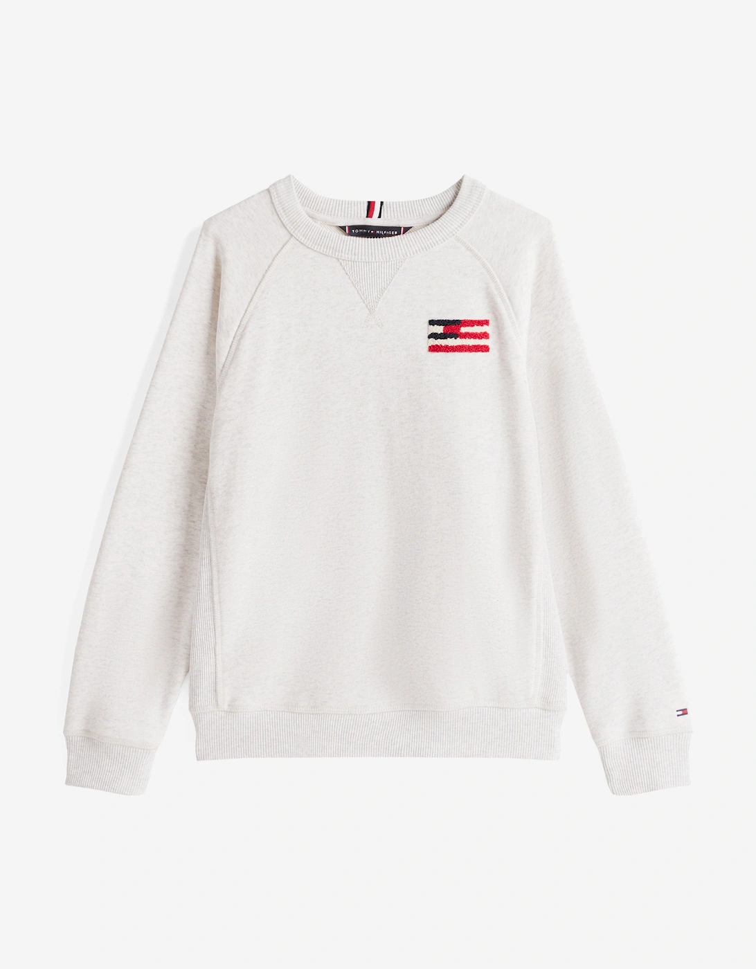 Boys Hilfiger Flag Relaxed Sweatshirt in Grey, 5 of 4
