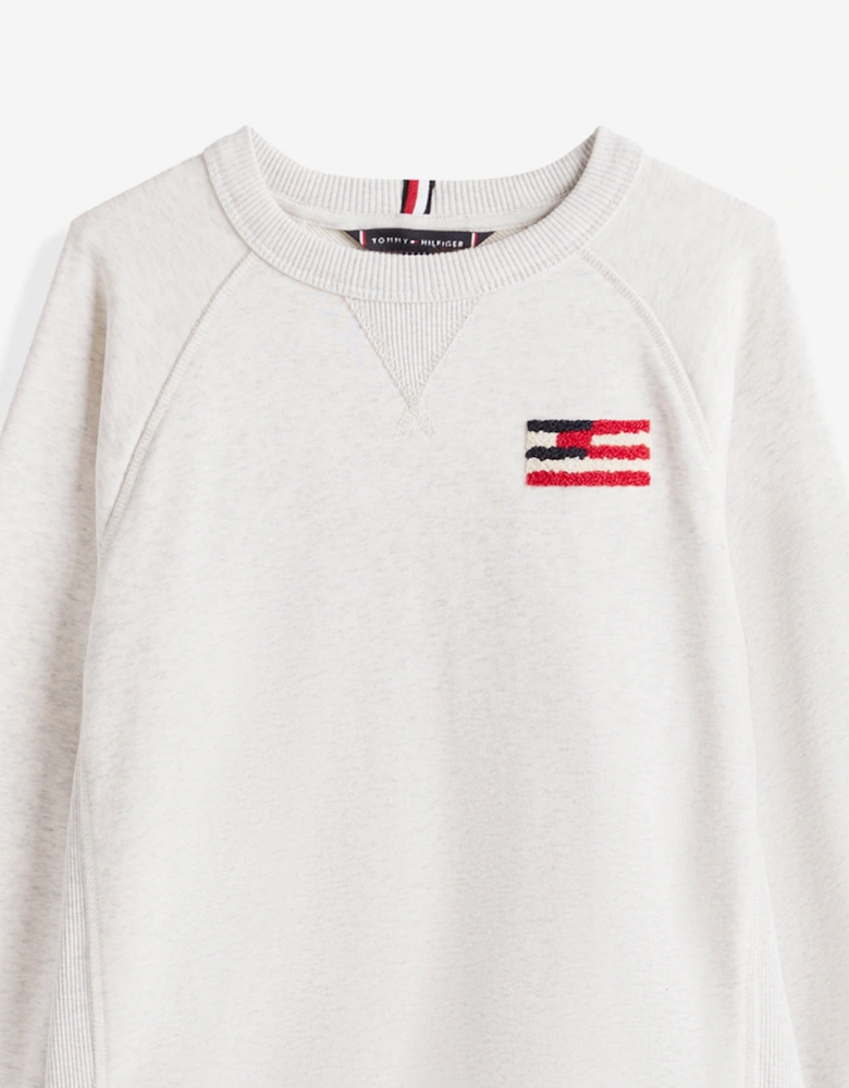 Boys Hilfiger Flag Relaxed Sweatshirt in Grey