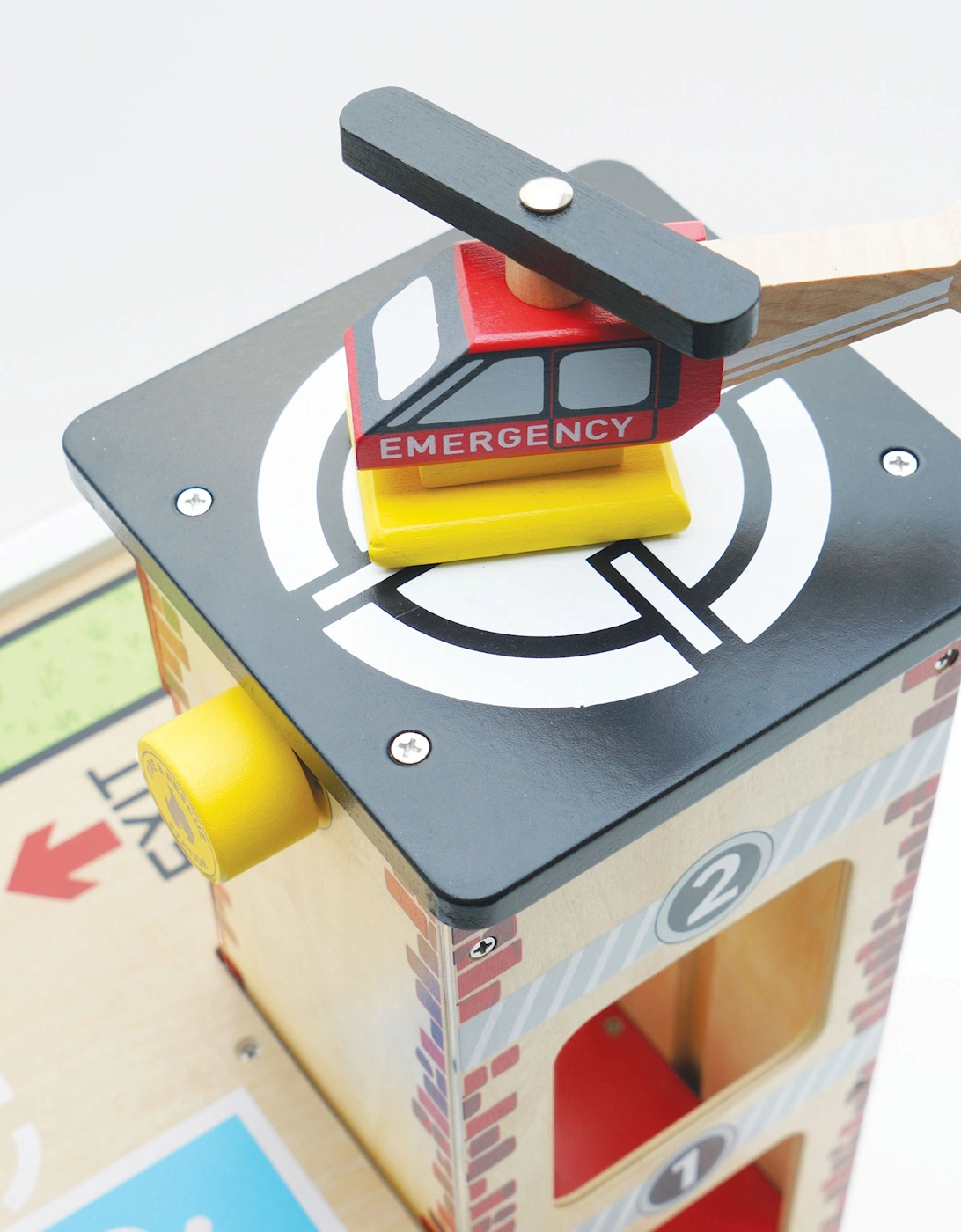 Fire & Rescue Wooden Garage (W:59.5 x D:45 x H:40cm)