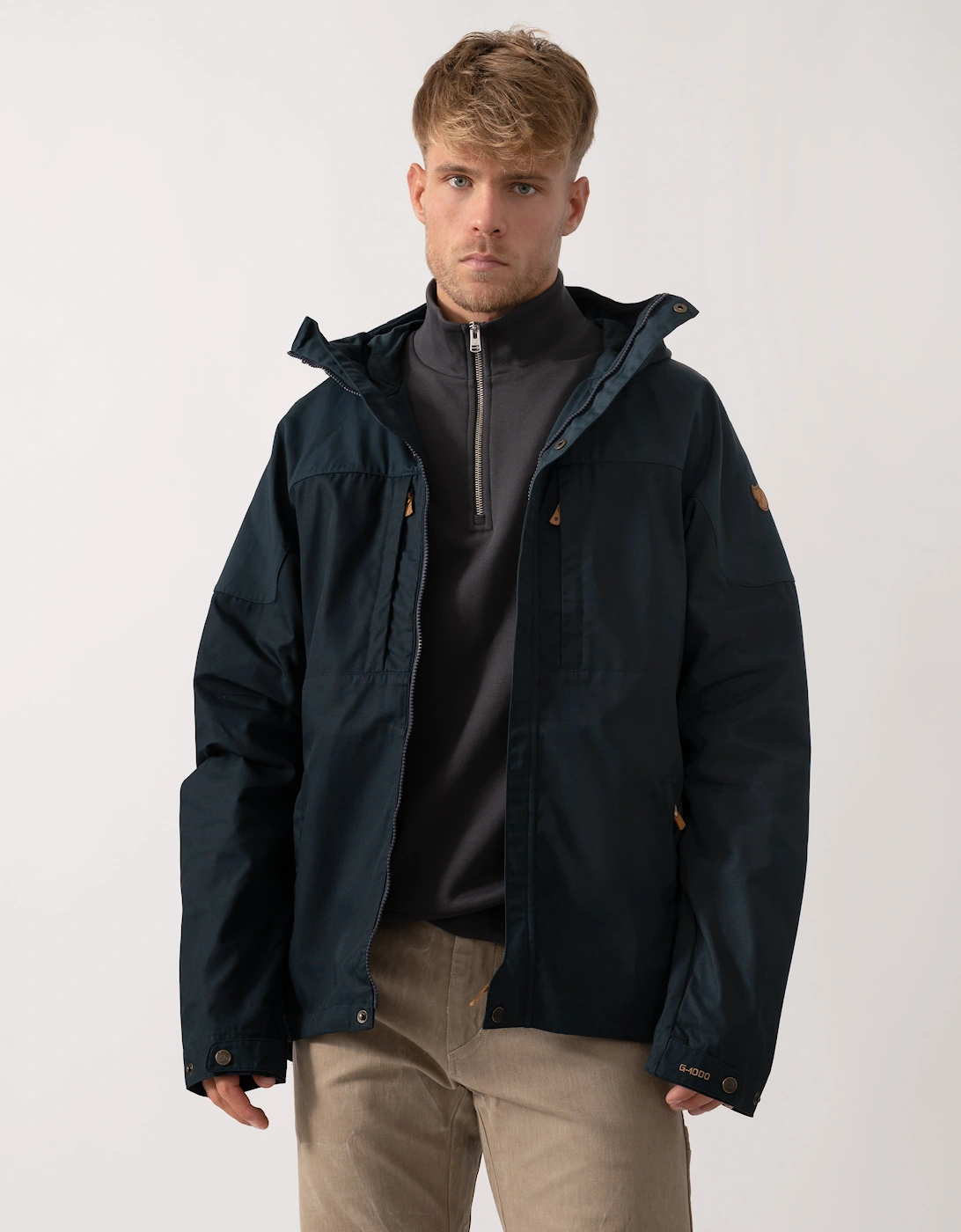 Men's Fjallraven Skogso Mens Jacket - Dark Navy 555 - Black - Size: 40/Regular
