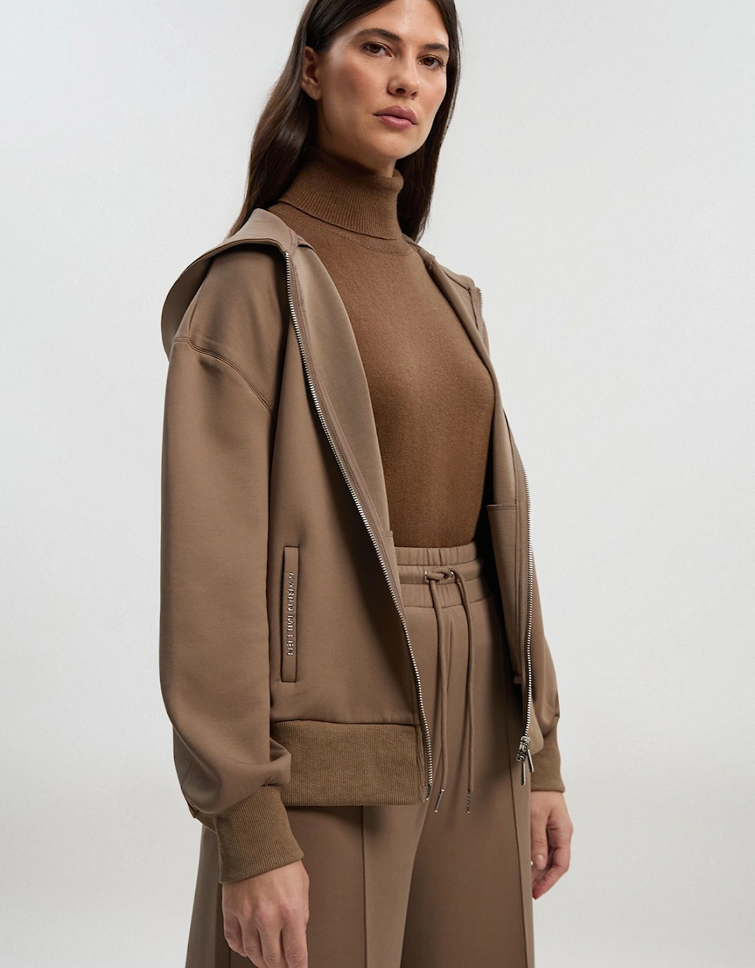 Premium Luxe Lounge Cosy Jersey Zip Up KM Branded Hooded Jumper, 2 of 1