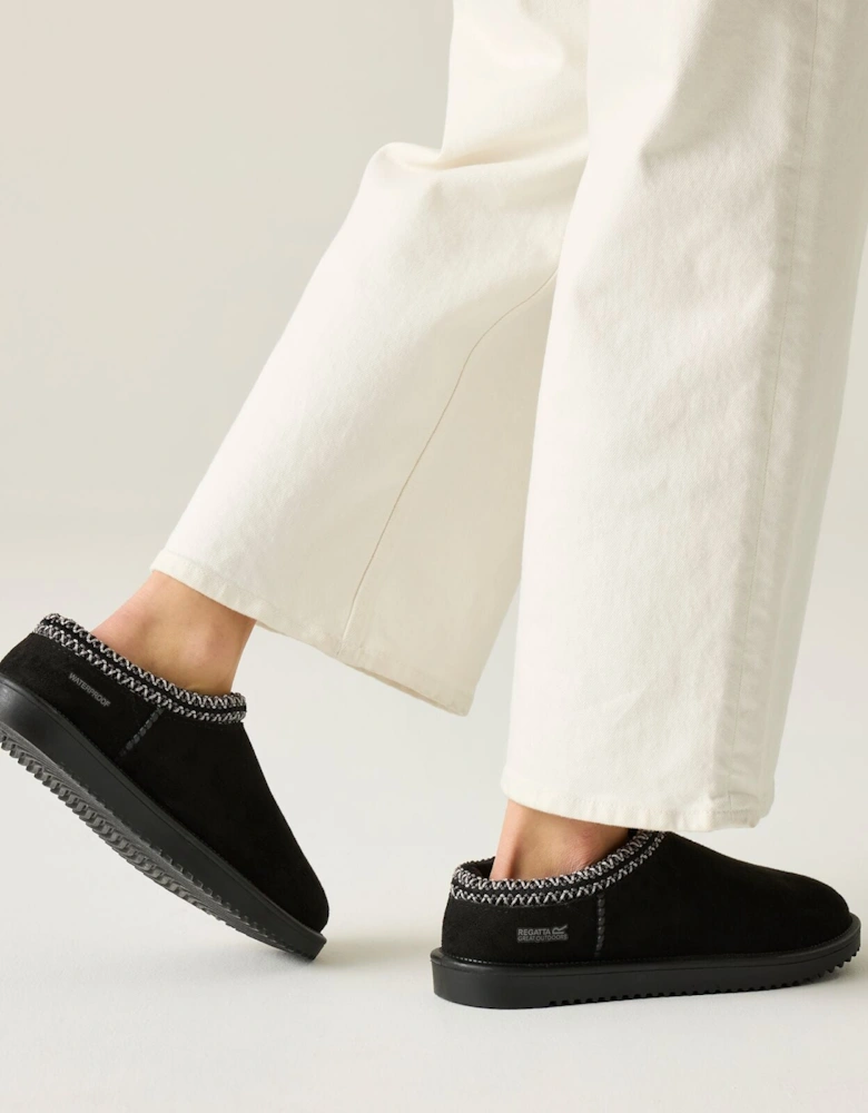 Womens Risley Fur Lined Waterproof Flat Mules