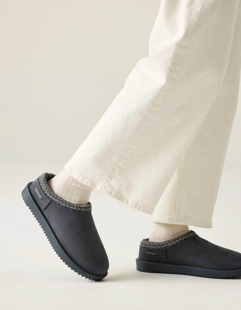 Womens Risley Fur Lined Waterproof Flat Mules