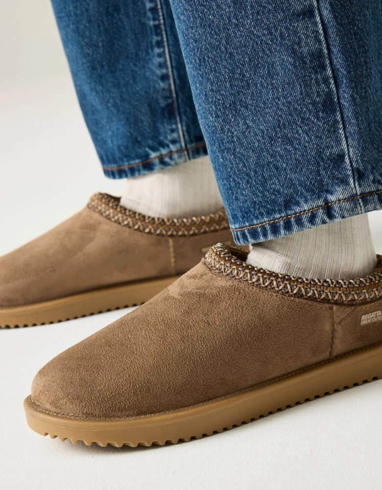 Womens Risley Fur Lined Waterproof Flat Mules