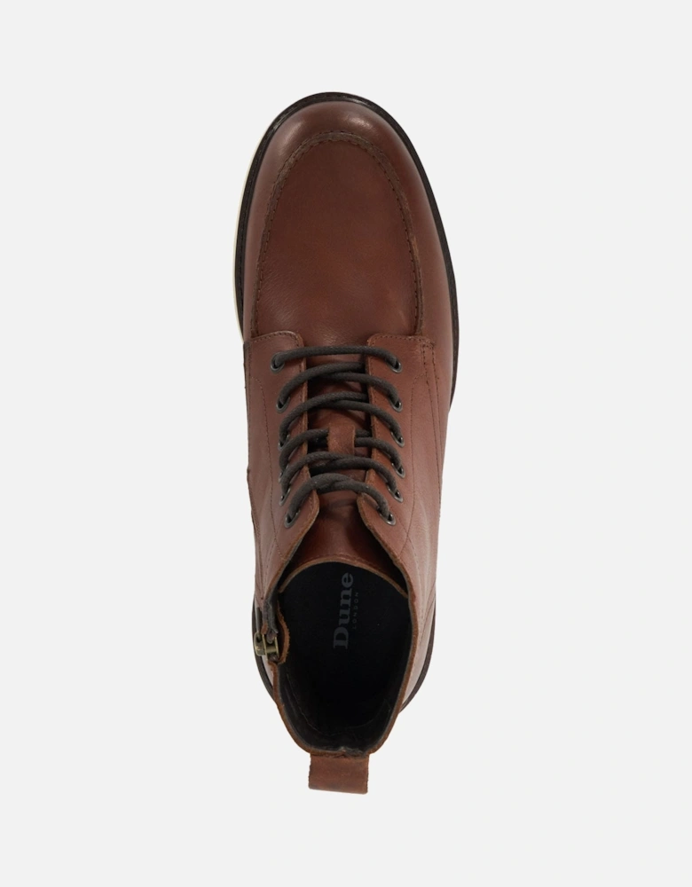 Coburn Boots - Coburn Leather Wedge Lace Up Boots