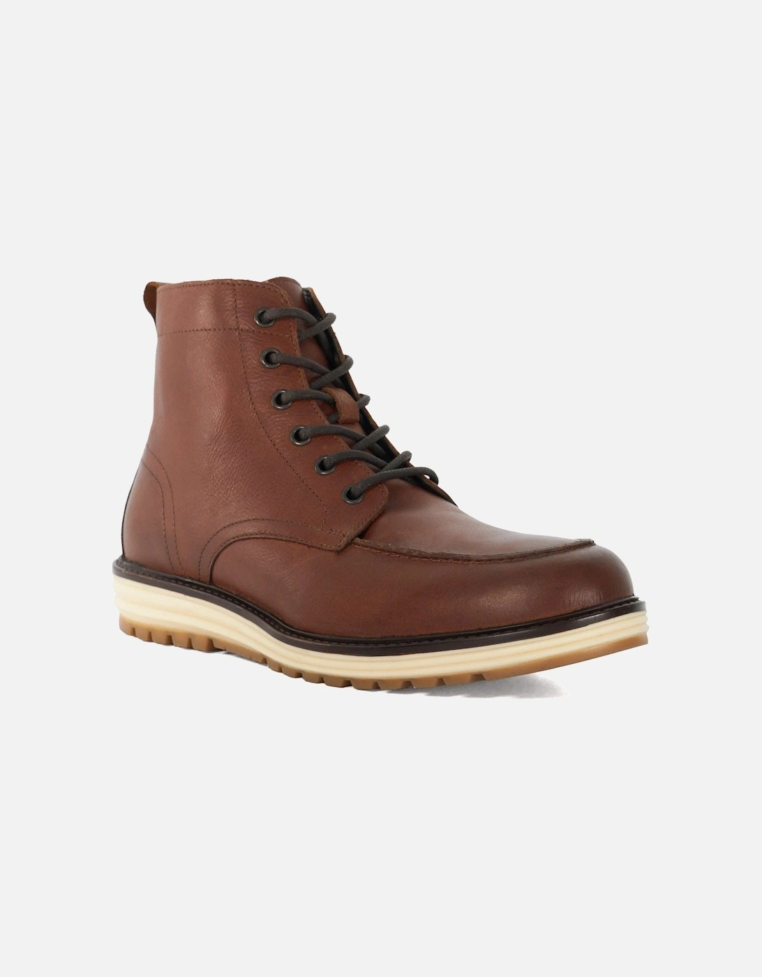 Coburn Boots - Coburn Leather Wedge Lace Up Boots