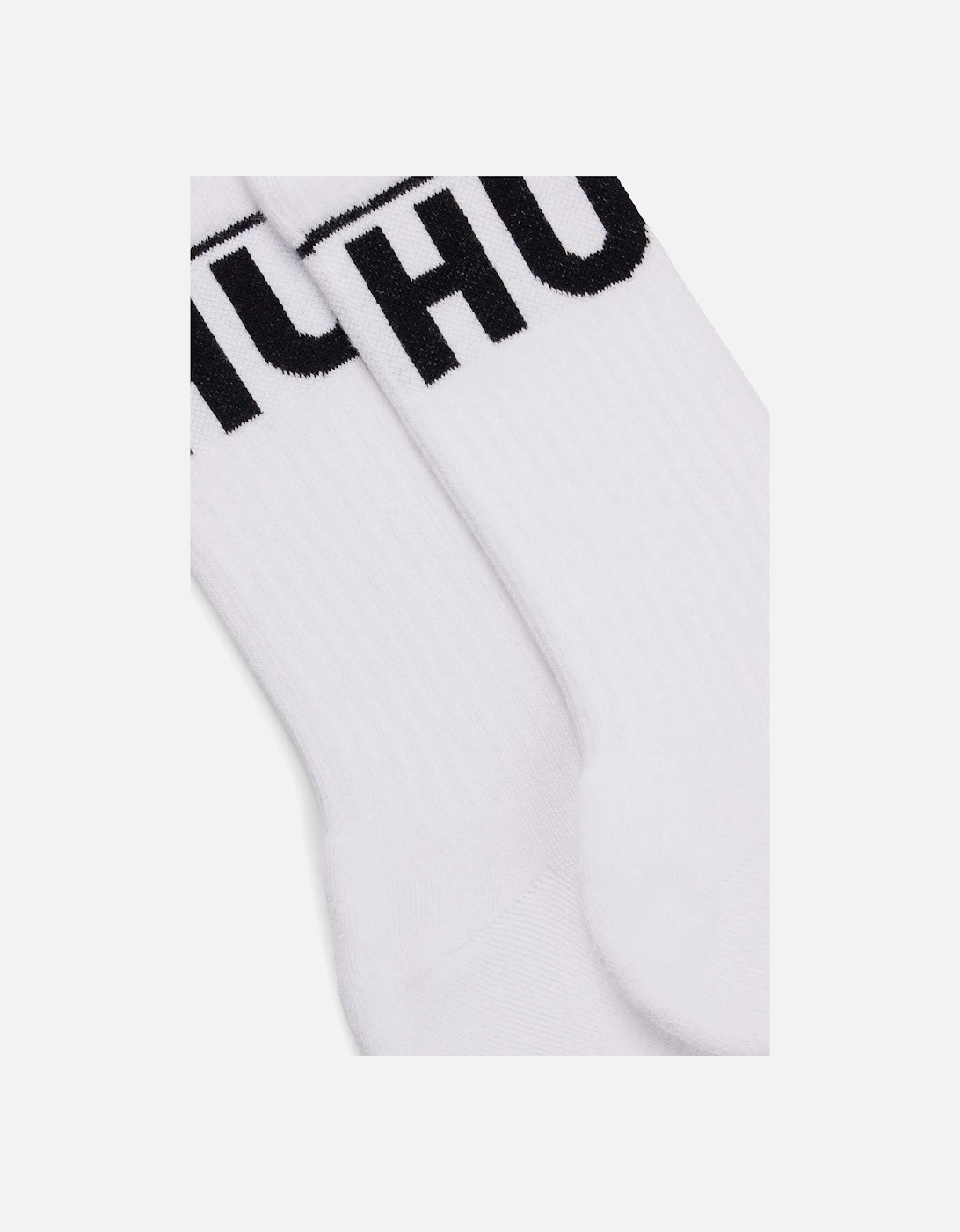 2 Pack of Contrast Logo Quarter Length Socks