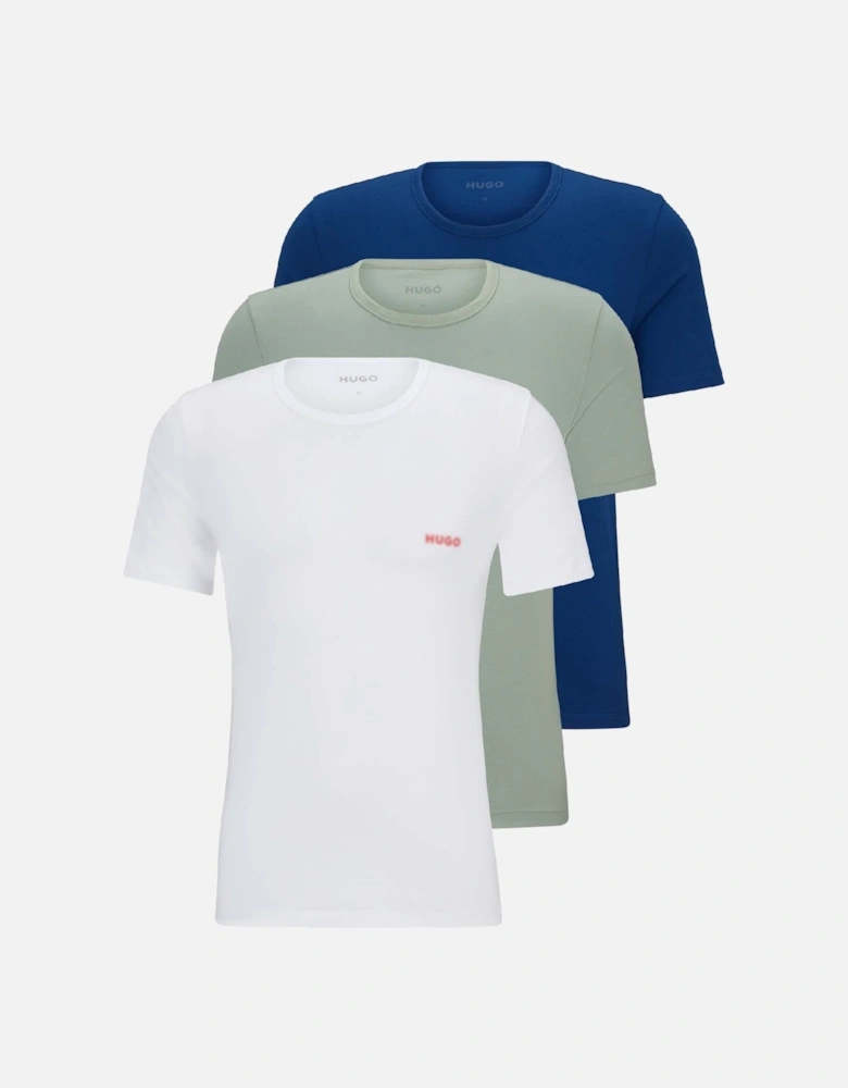 3 Pack Logo Print Underwear T-Shirts - 3 Pack of Cotton Underwear T-Shirts