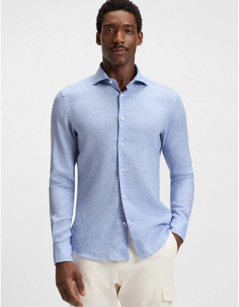 L-Hays Slim Fit Linen Shirt