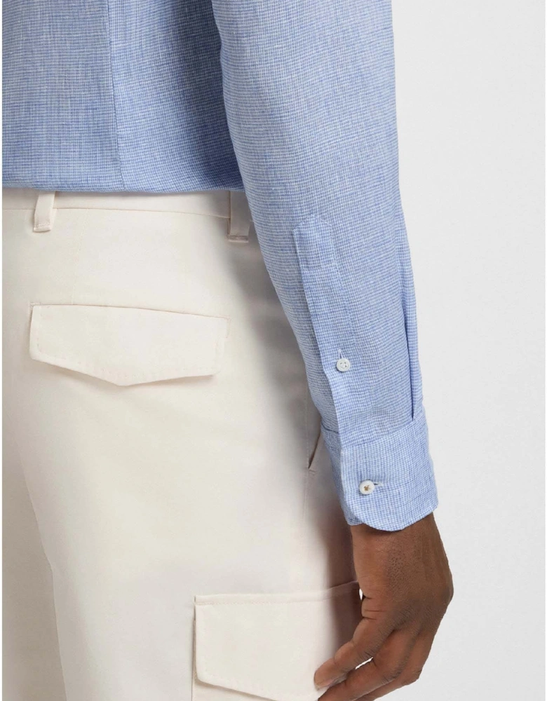 L-Hays Slim Fit Linen Shirt