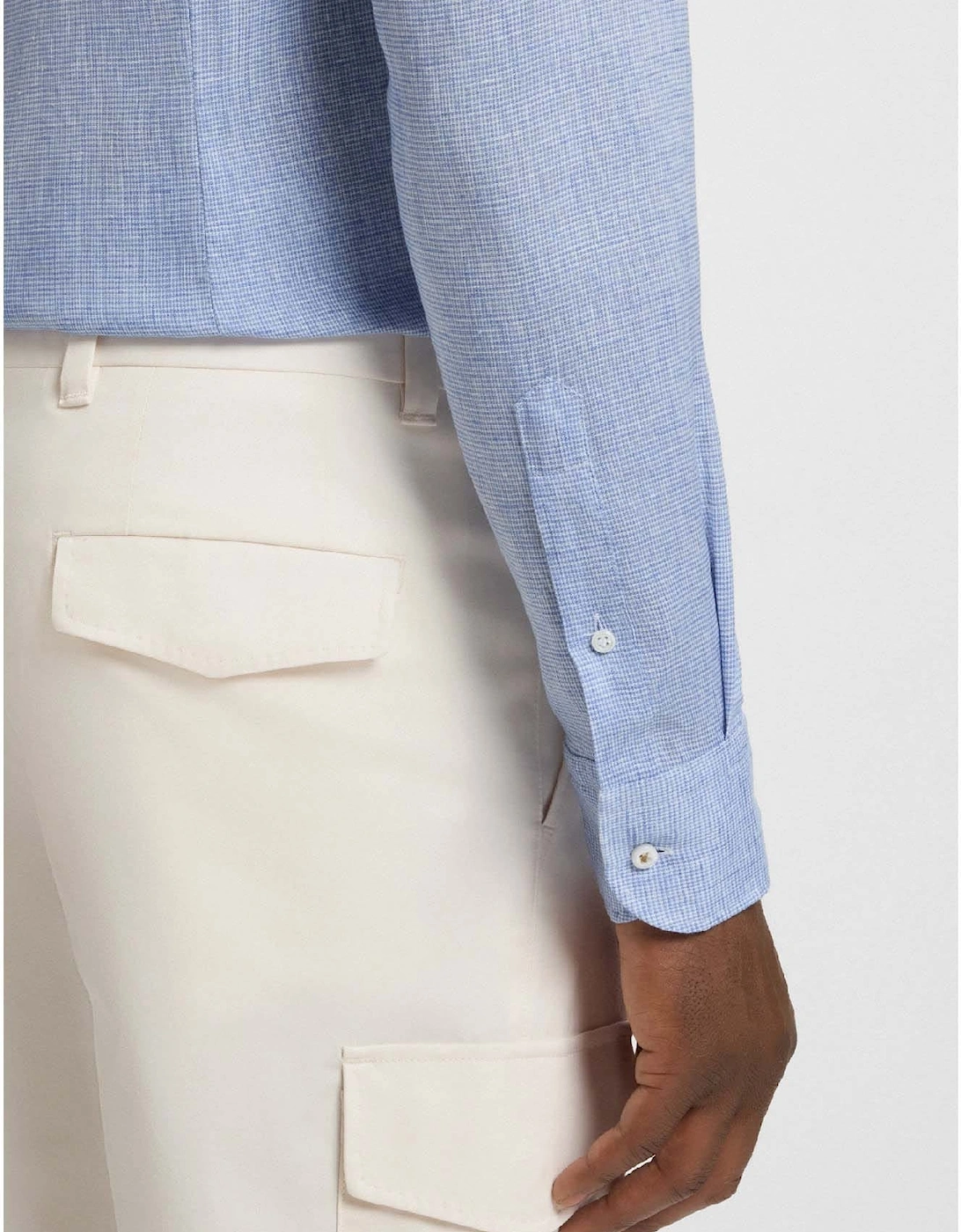 L-Hays Slim Fit Linen Shirt