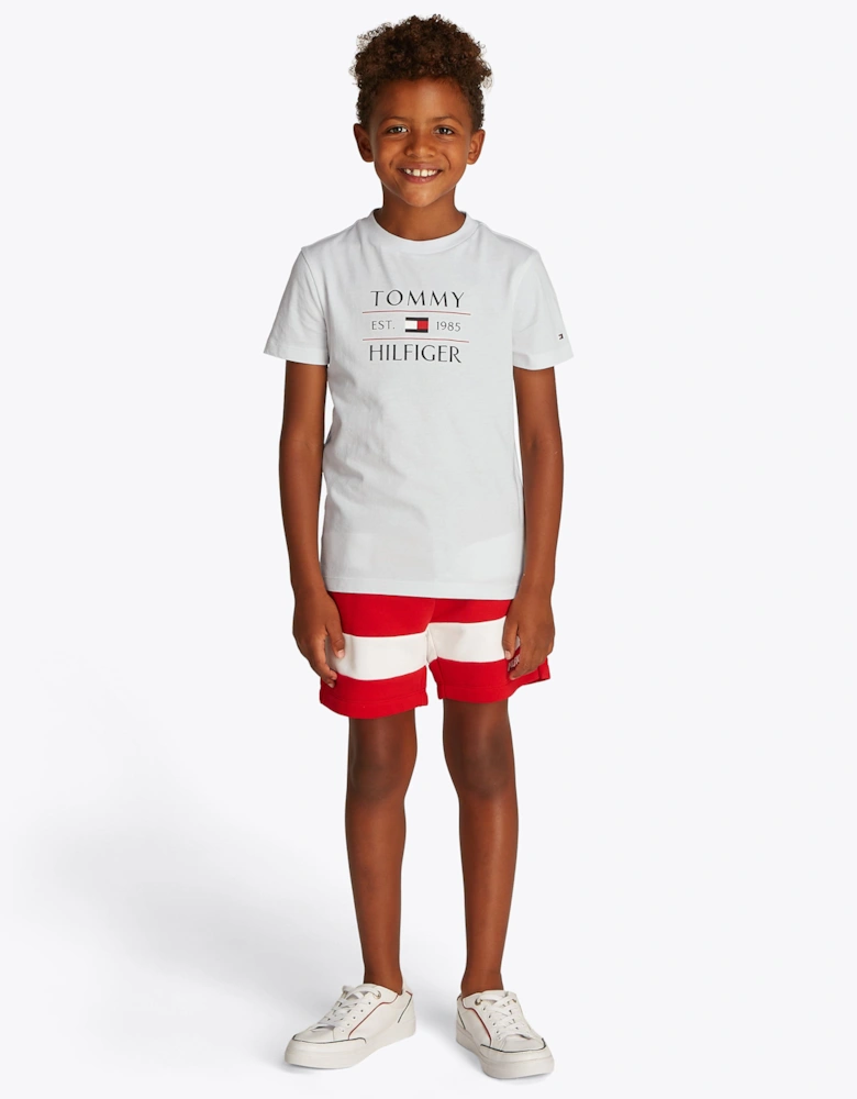 Boys Tommy Flag T-Shirt in White