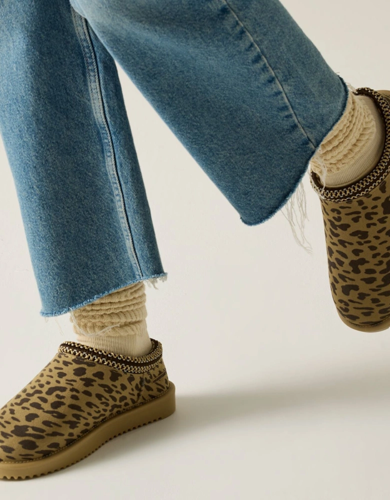 Womens Risley Fur Lined Waterproof Flat Mules