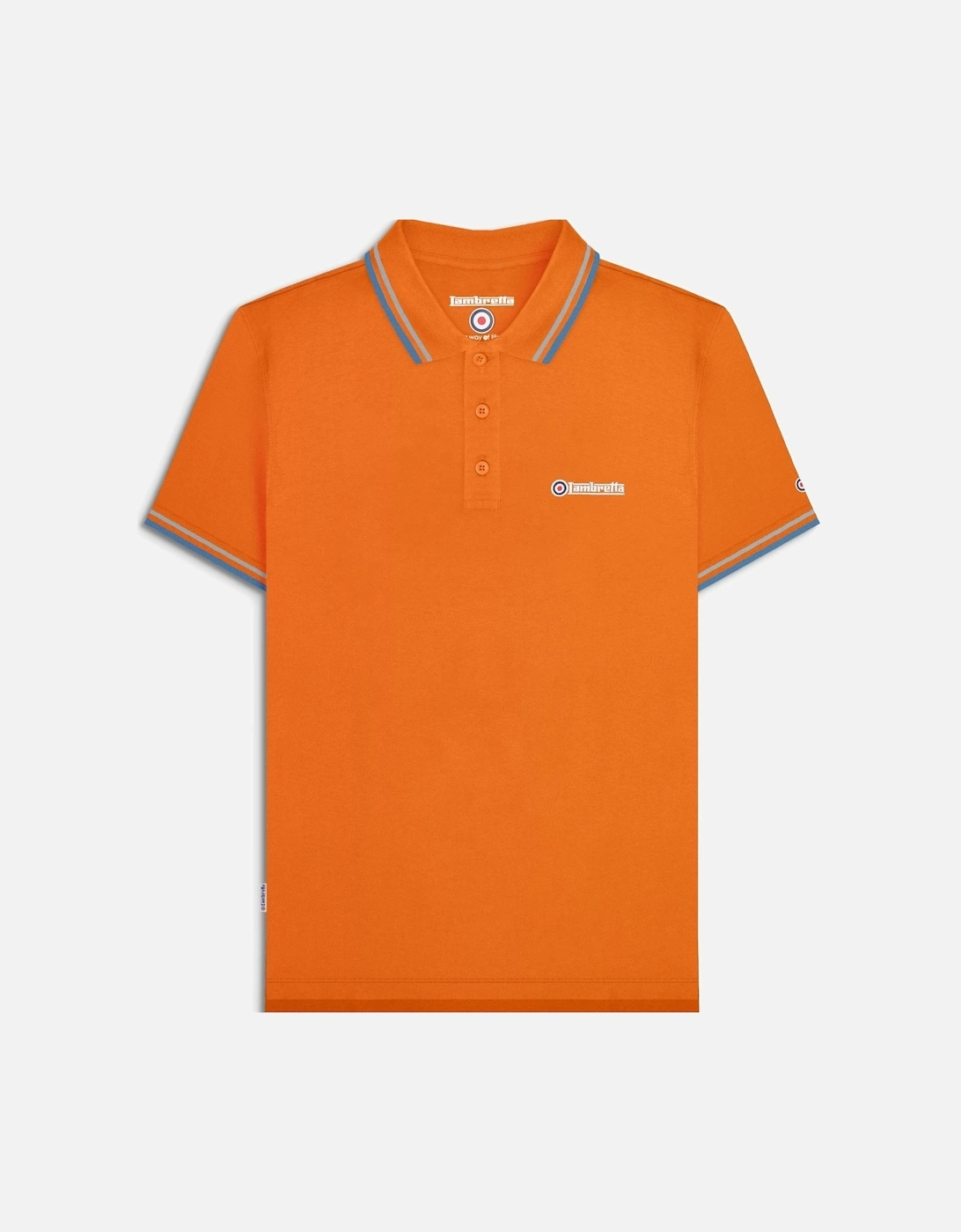 Mens Twin Tipped Retro Polo Shirt, 2 of 1