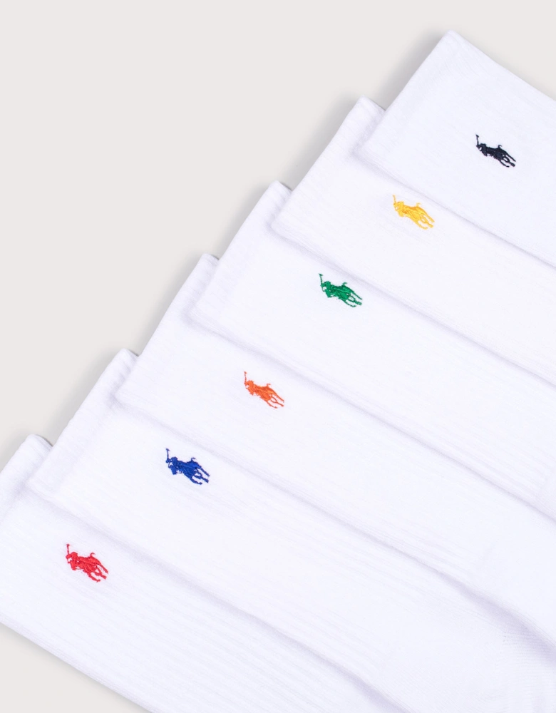 6 Pack of Stretch Crew Socks