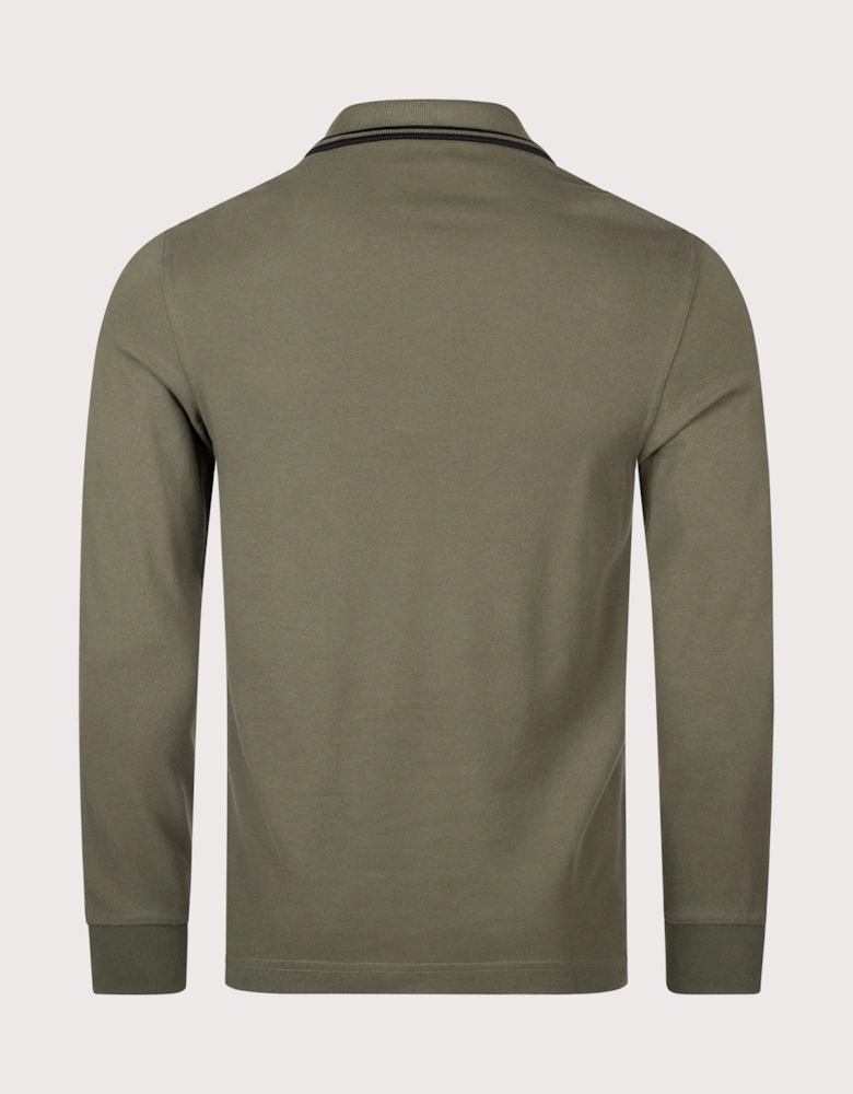 Long Sleeve Twin Tipped Polo Shirt