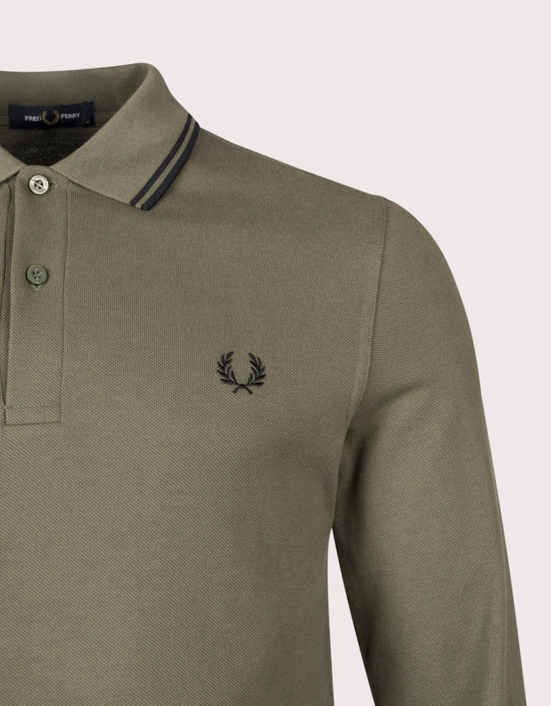 Long Sleeve Twin Tipped Polo Shirt
