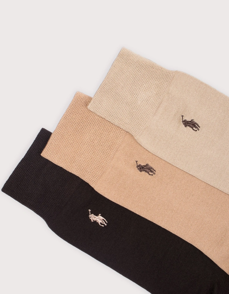 3 Pack of Cotton Blend Crew Socks