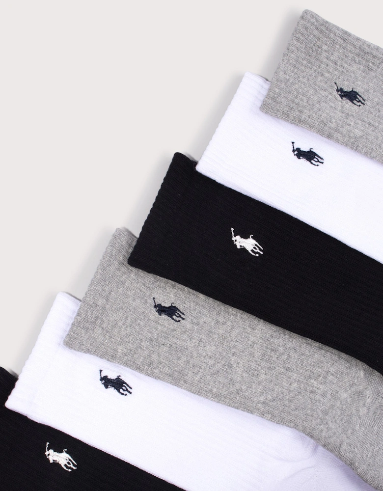 6 Pack of Stretch Crew Socks