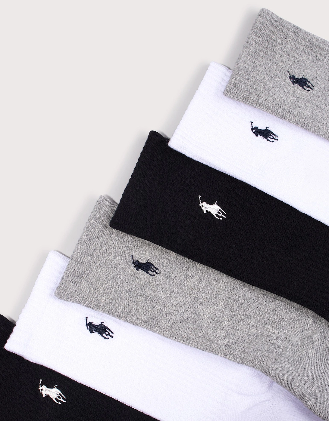 6 Pack of Stretch Crew Socks