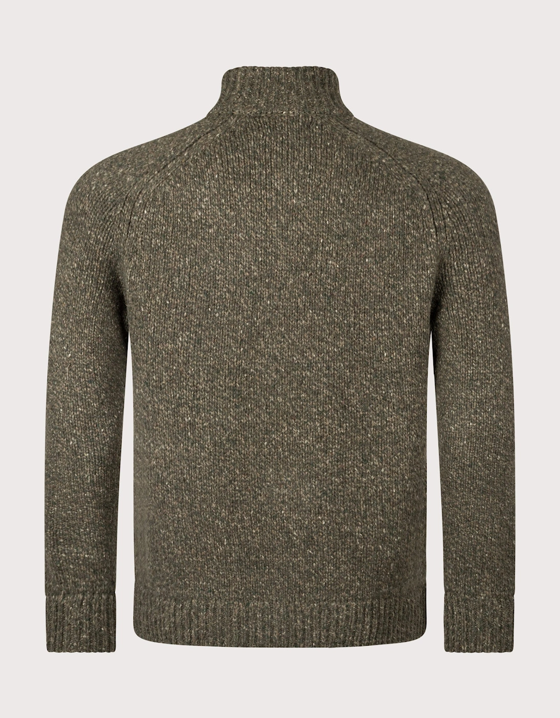 Wool-Blend Mockneck Cardigan