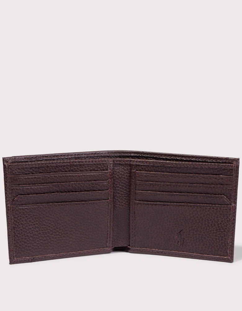 Pebbled Leather Billfold Wallet