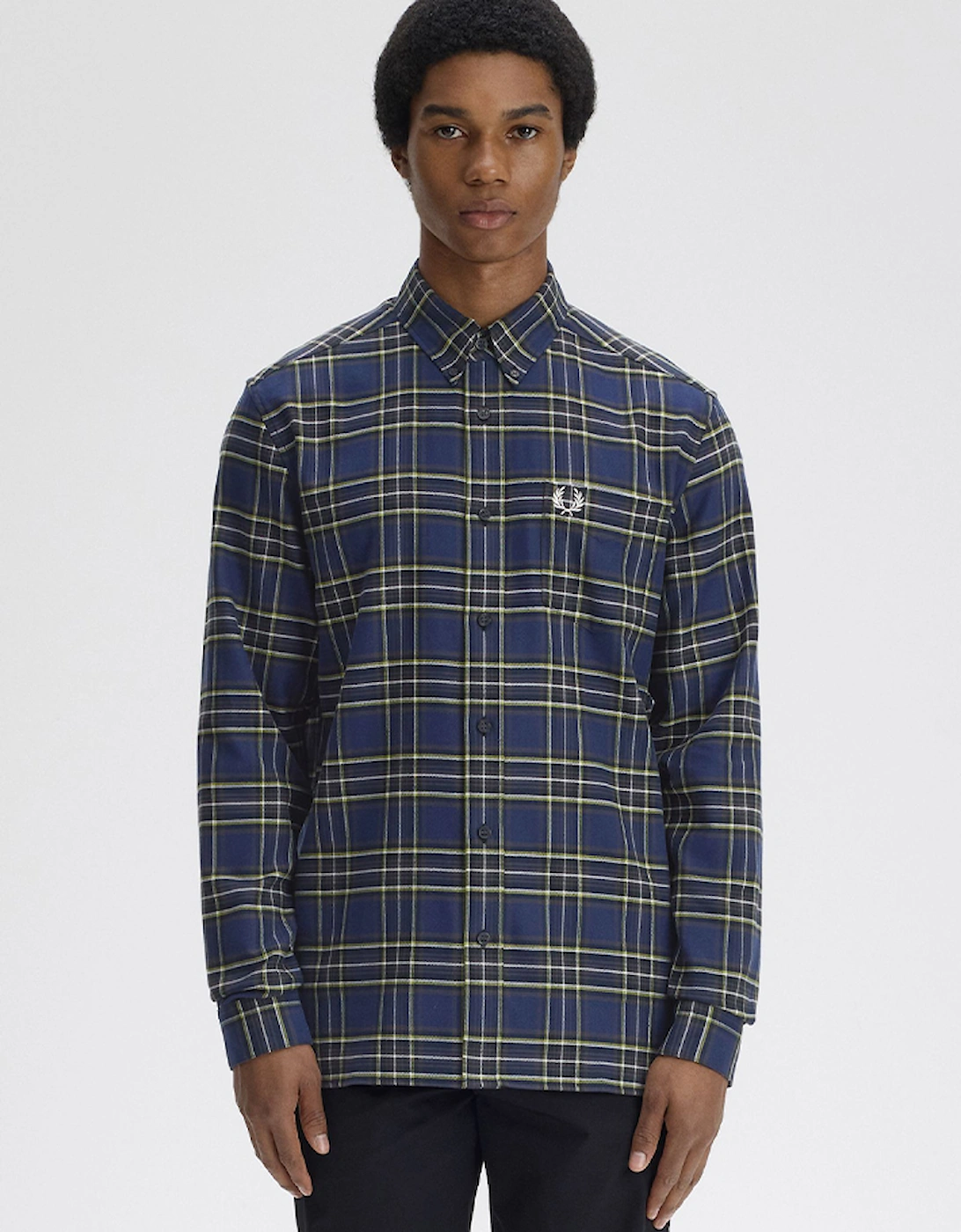 Fred Perry Men's Brushed Twill Tartan Shirt  42/Regular Xl