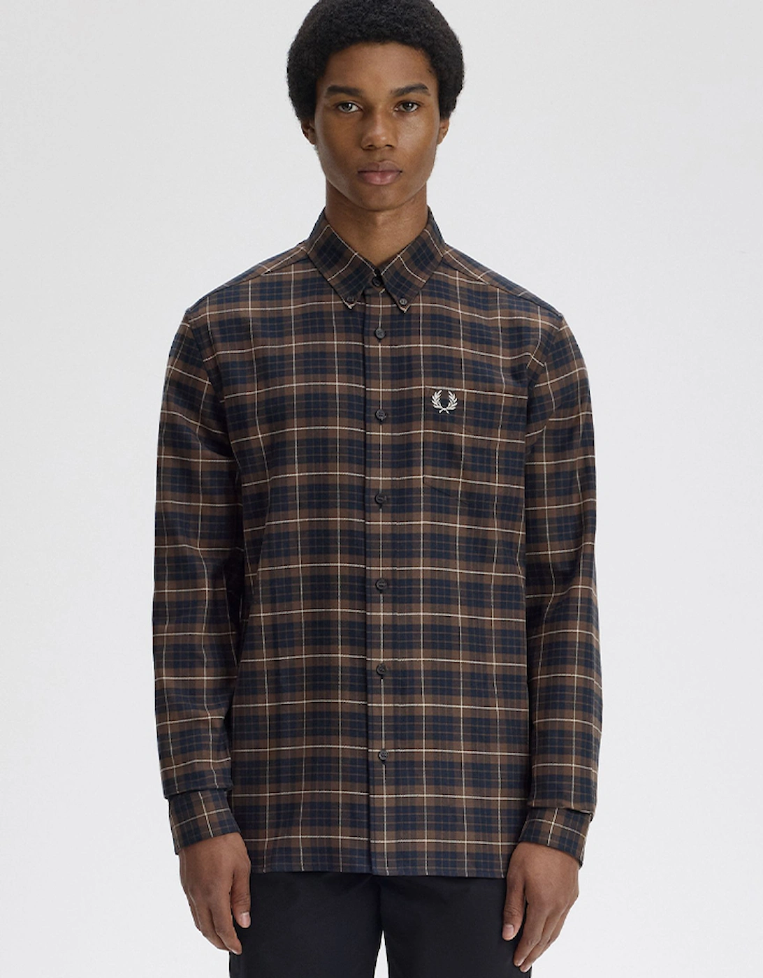 Fred Perry Men's Brushed Twill Tartan Shirt - : 42/Regular Xl