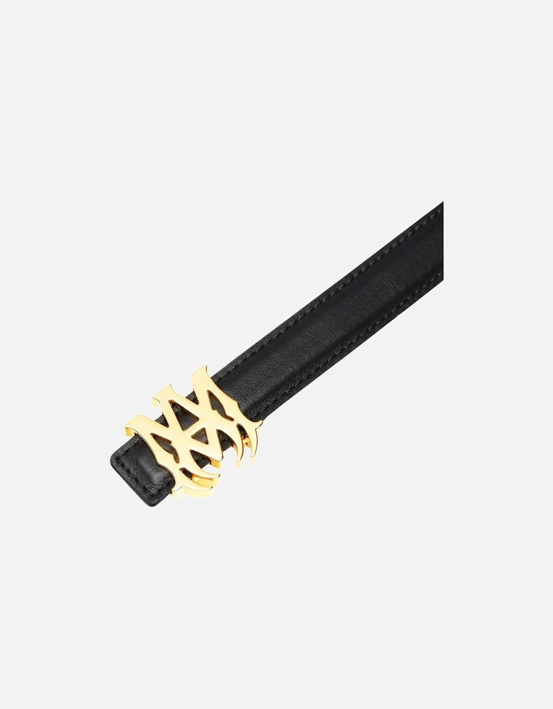 MA 2CM Gold Belt in Black
