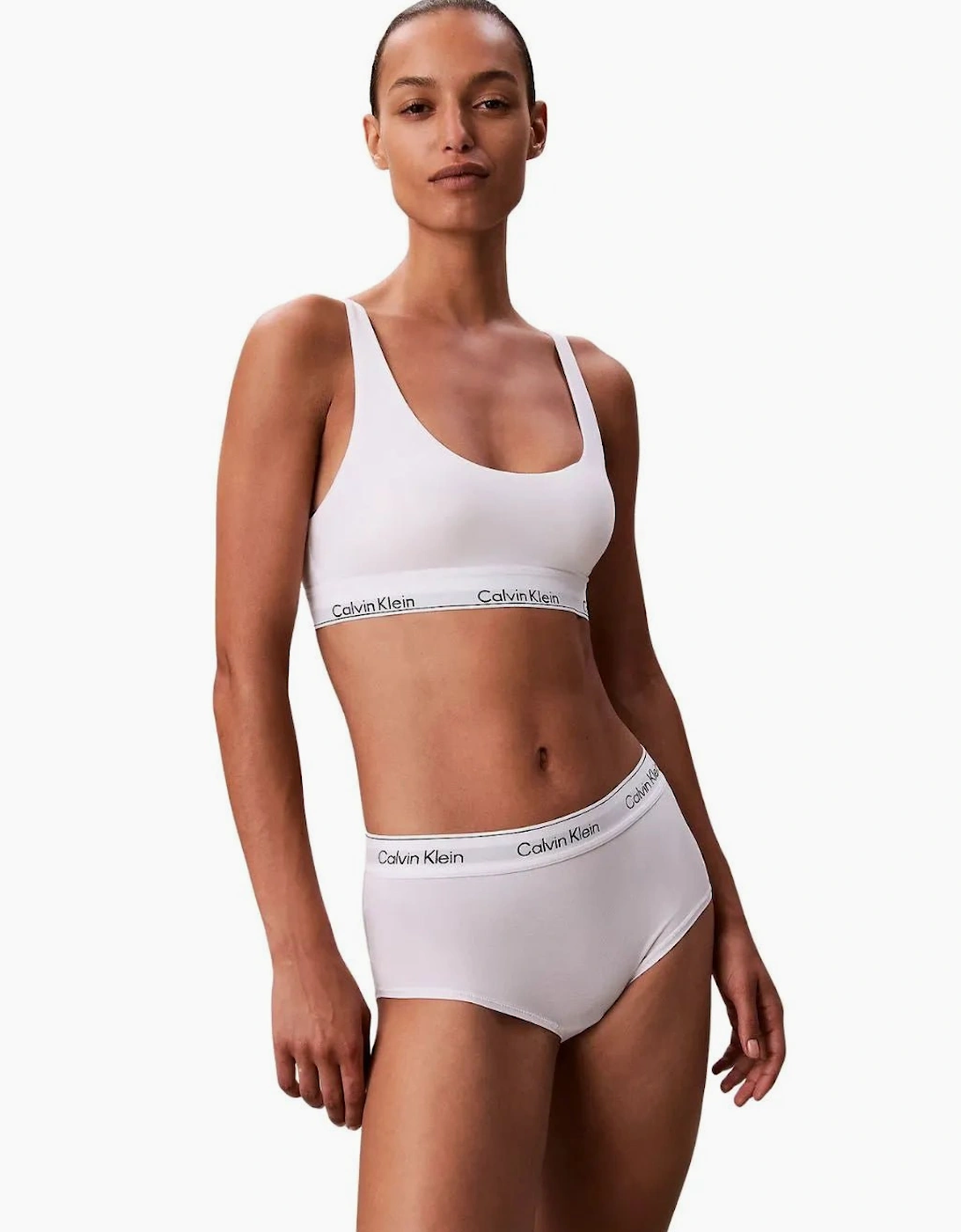Calvin Klein Women's White Icon Cotton Modal Lightly Lined Bralette, - : S