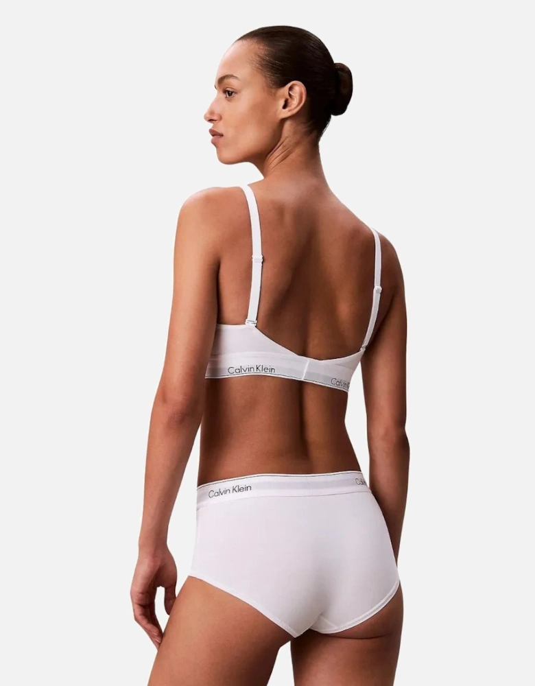 Icon Cotton Modal Lightly Lined Bralette, White