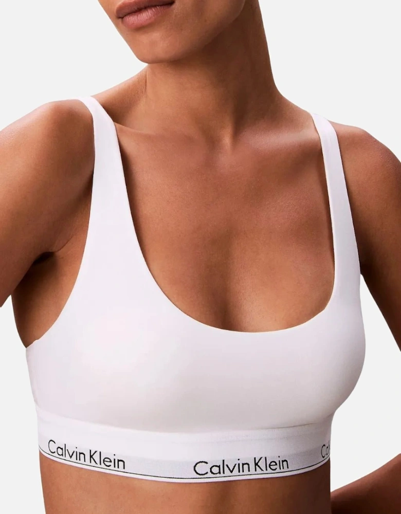 Icon Cotton Modal Lightly Lined Bralette, White