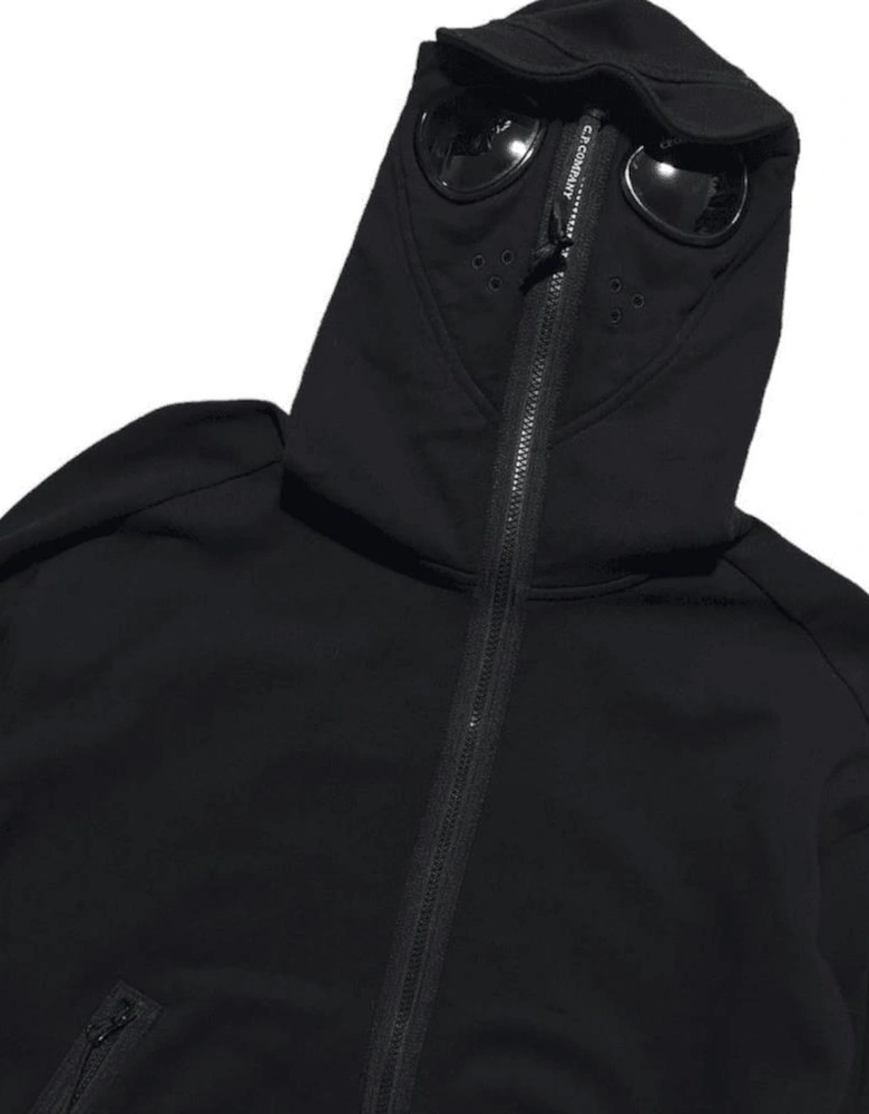Full Zip Goggle Mask Black Hoodie