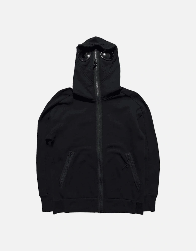 Full Zip Goggle Mask Black Hoodie