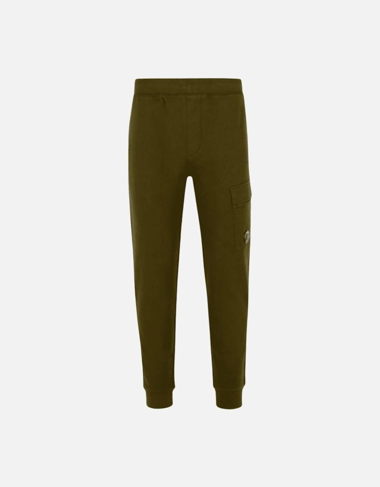 Diagonal Raised Fleece Lens Khaki Sweatpants