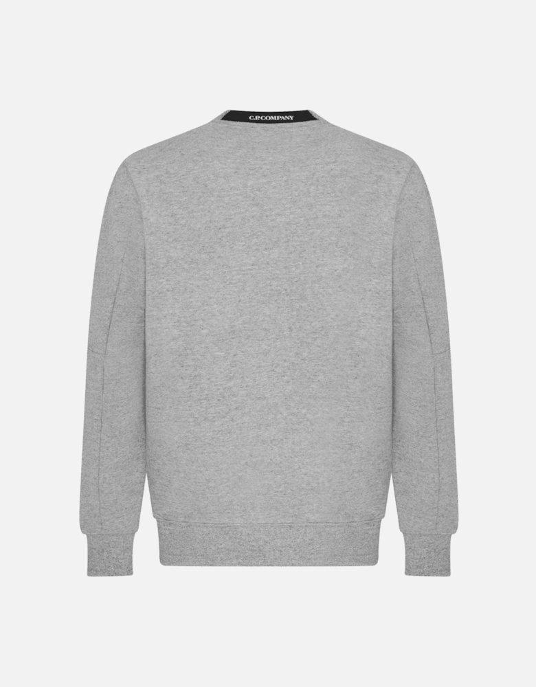 Cotton Lens Logo Crew Neck Grey Sweatshirt