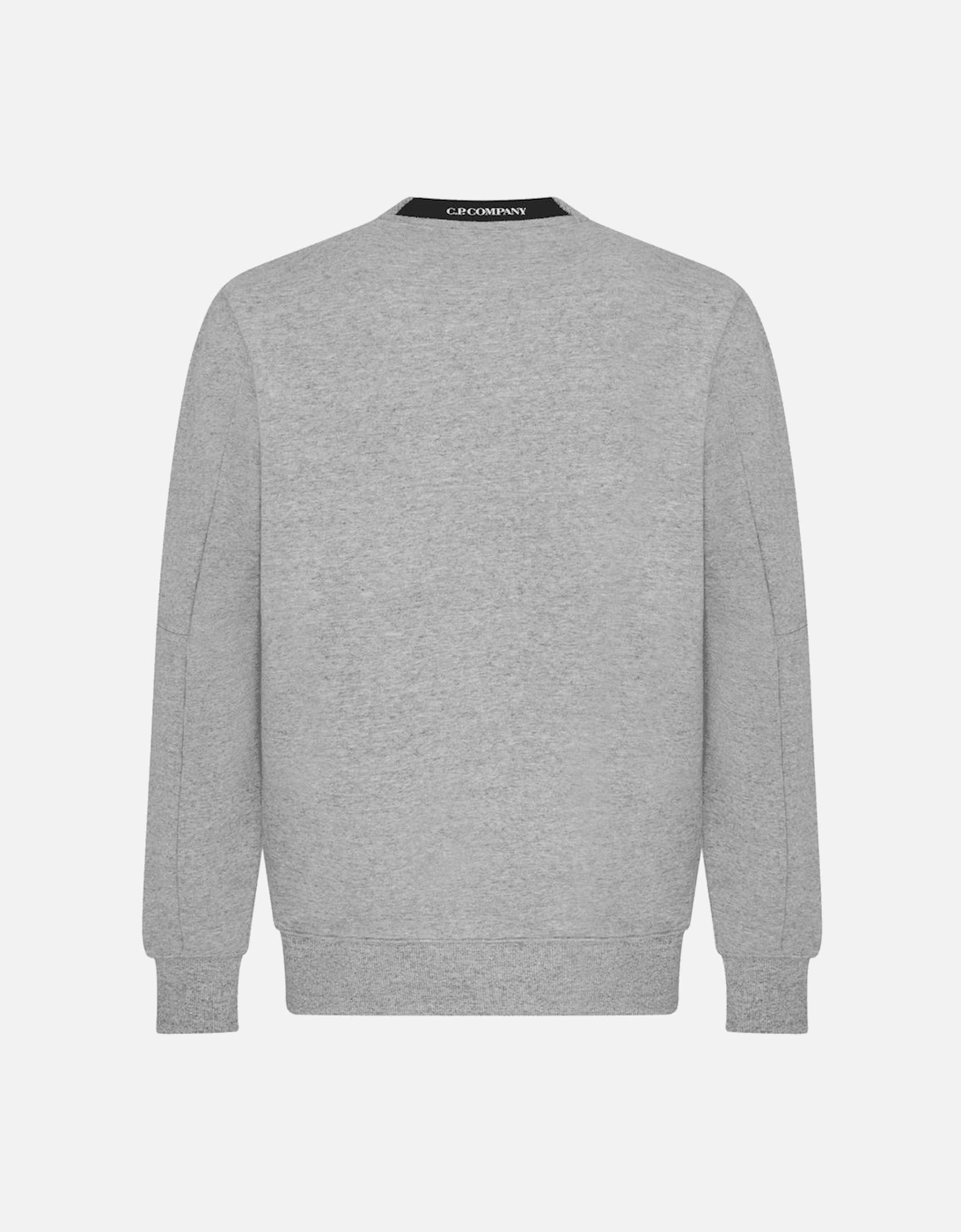 Cotton Lens Logo Crew Neck Grey Sweatshirt