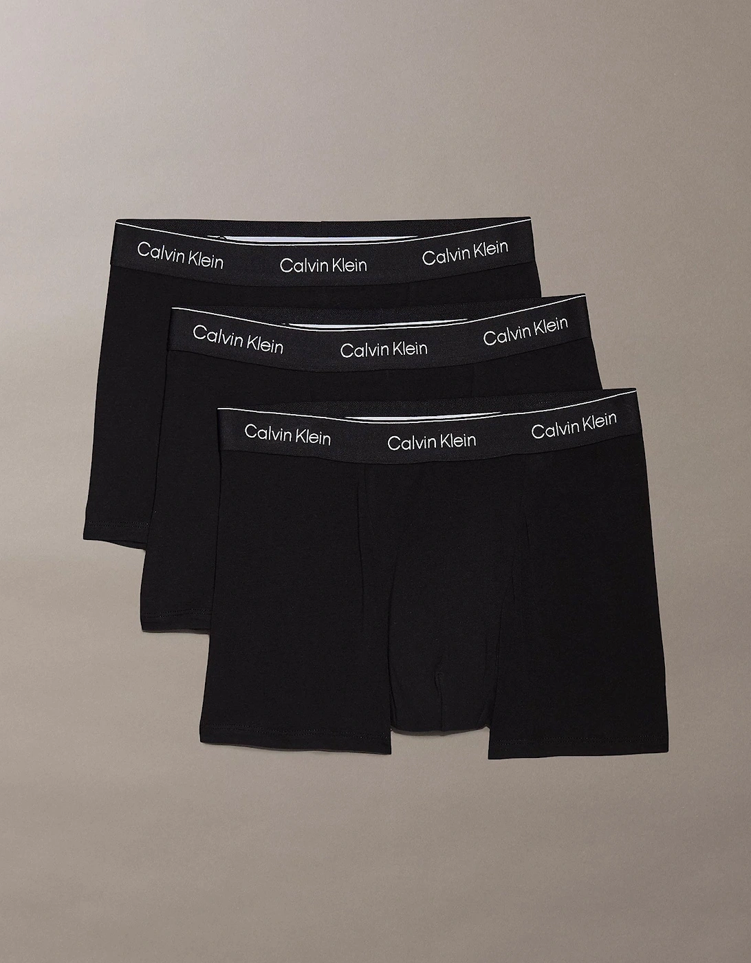3 Pack Icon Cotton Stretch Mens Relaxed Fit Trunks - Black/Black/Black, 6 of 5